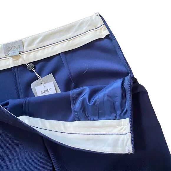 Jason Wu Grey Navy Cropped Ankle Dress Pants 6 NWT - Picture 7 of 8
